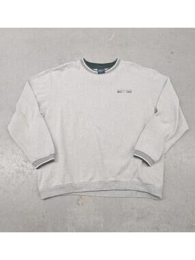 Vintage 90s Mackinac Island Michigan Gray Crew Neck Sweater